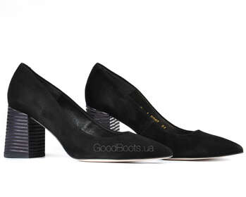 BRAVO MODA 0067/CZARNY ZAMSZ+PASKI