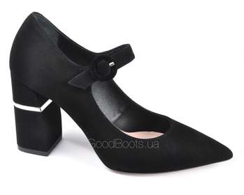 BRAVO MODA 1840/CZARNY ZAMSZ