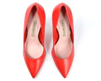 BRAVO MODA 1626/CZERWONY SKORA+BROKAT