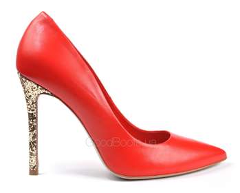 BRAVO MODA 1626/CZERWONY SKORA+BROKAT