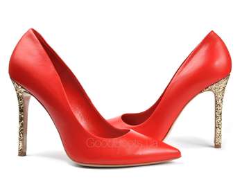 BRAVO MODA 1626/CZERWONY SKORA+BROKAT