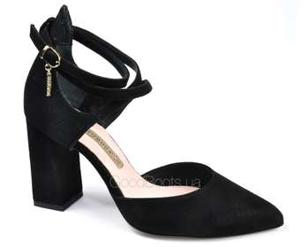 BRAVO MODA 1728/CZARNY ZAMSZ